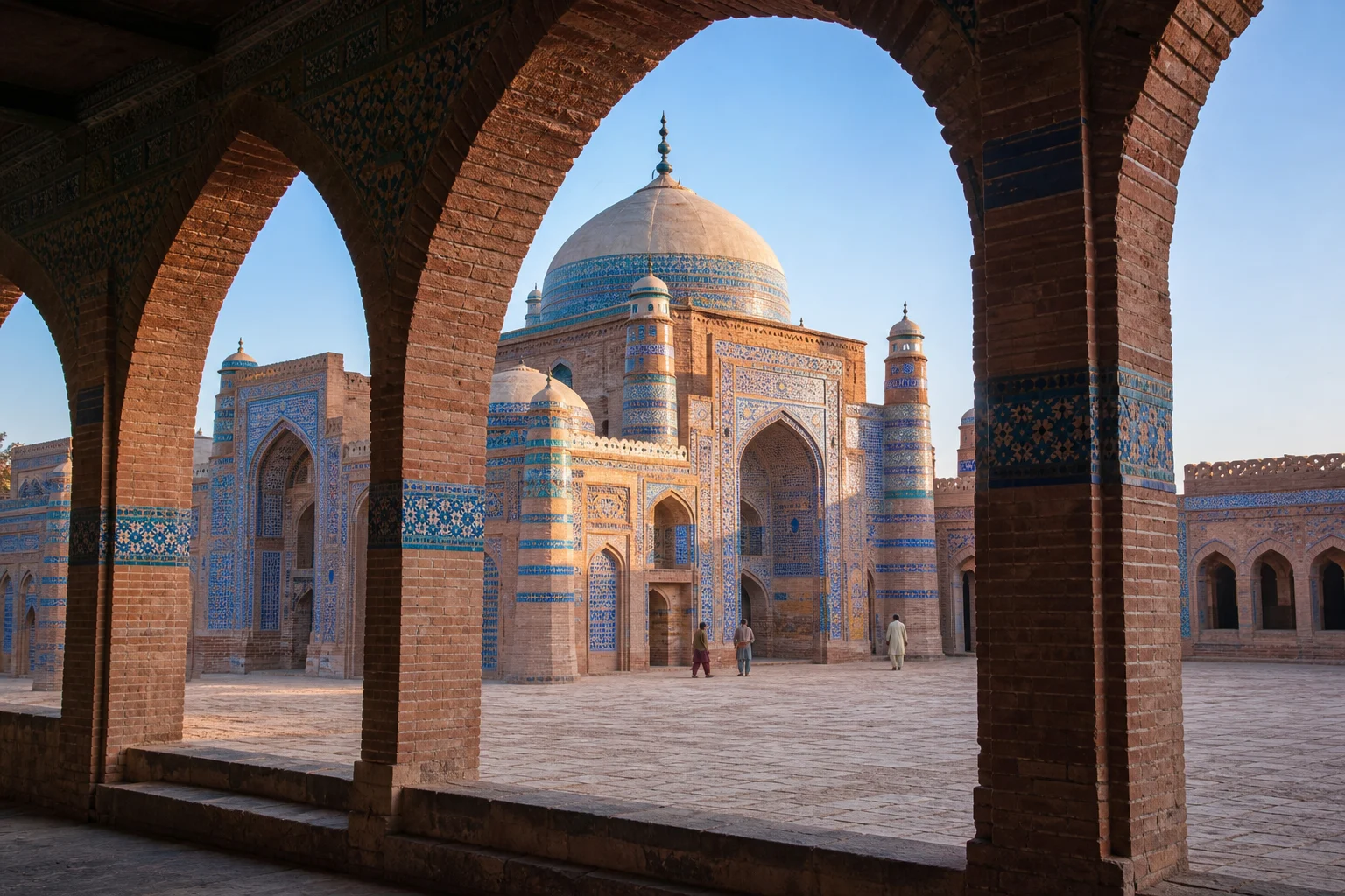 Shah Jahan Mosque of Thatta: Geometry, Tilework and Echoes